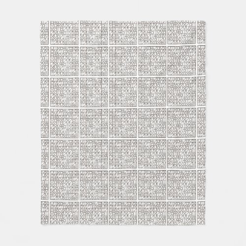 Sudoku Two_Black And White Modern Minimalist Fleece Blanket