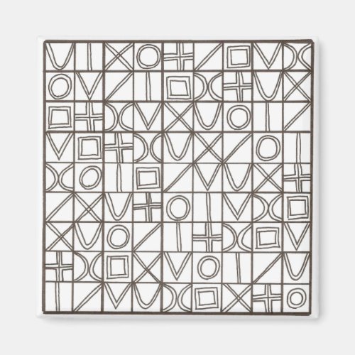 Sudoku Two-Black And White Modern Minimalist Magnet