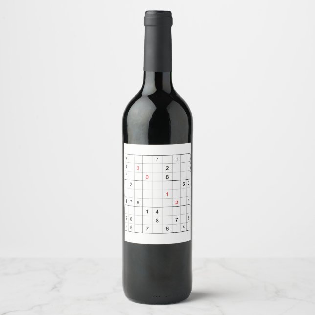 Sudoku Wine Label 30-12 (Front)