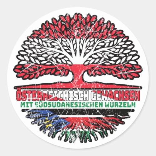 Sdsudan Sdsudanesisch sterreichisch sterreich Classic Round Sticker