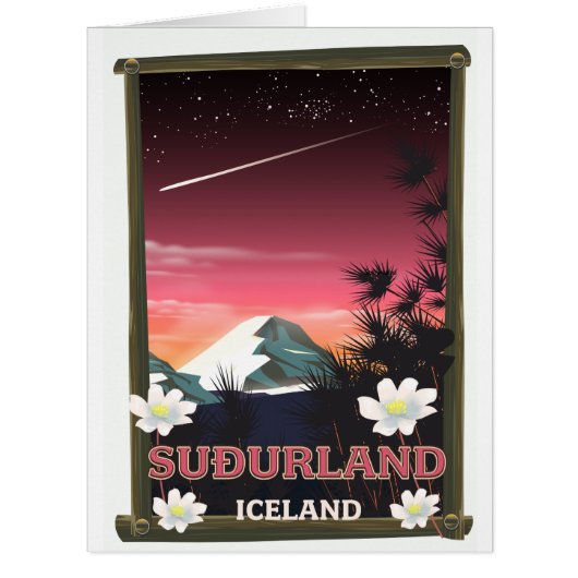 Suðurland Iceland travel poster (Front)