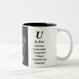 Sue_Grafton_0001, Sue_Grafton_Black, U, Is For,... Two-Tone Coffee Mug