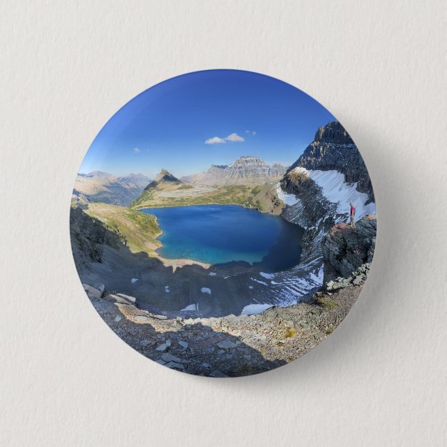 Sue Lake Overlook - Glacier National Park Button (Front)