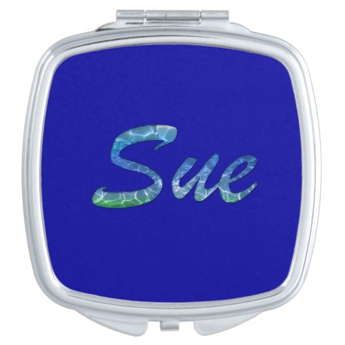 SUE Name Branded Gift for Women Makeup Mirror