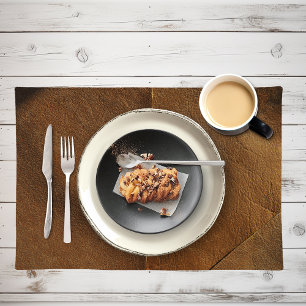 Suede Mix Faux Leather Cloth Placemat