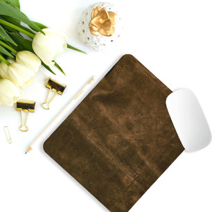 Suede Seam Look of Leather Mouse Pad