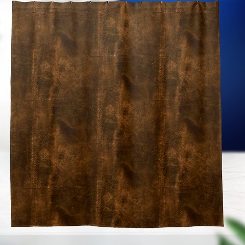 Suede Seam Look of Leather Shower Curtain