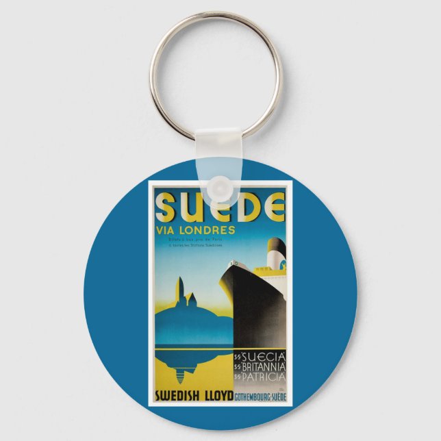 Suede via Londres Keychain (Front)