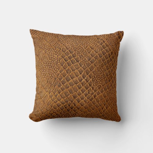 suede with beautiful patternpatternsnaketexture throw pillow