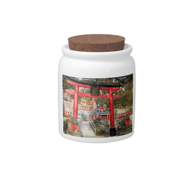 Suehiro Ogami Shrine (Fortune Frog Shrine) Candy Jar (Front)