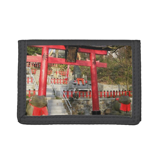 Suehiro Ogami Shrine (Fortune Frog Shrine) Trifold Wallet (Front)