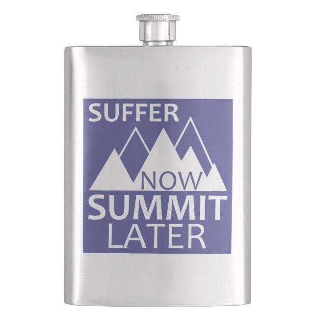 Suffer Now Summit Later Flask (Front)