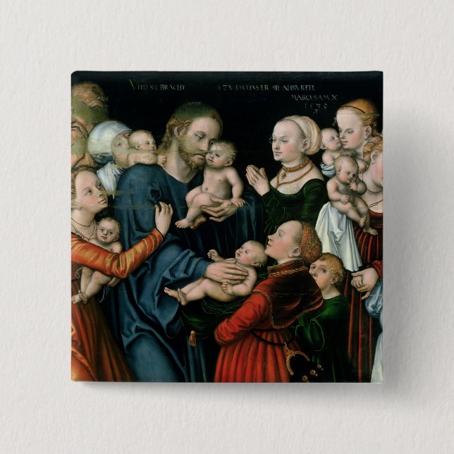 Suffer the Little Children to Come Unto Me, 1538 Button (Front)