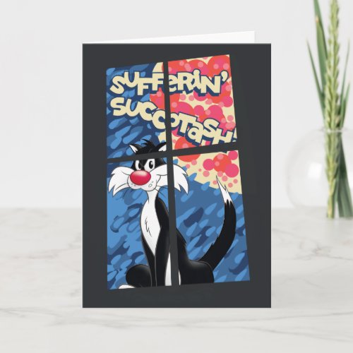 Sufferin Succotash SYLVESTER Behind Window Card