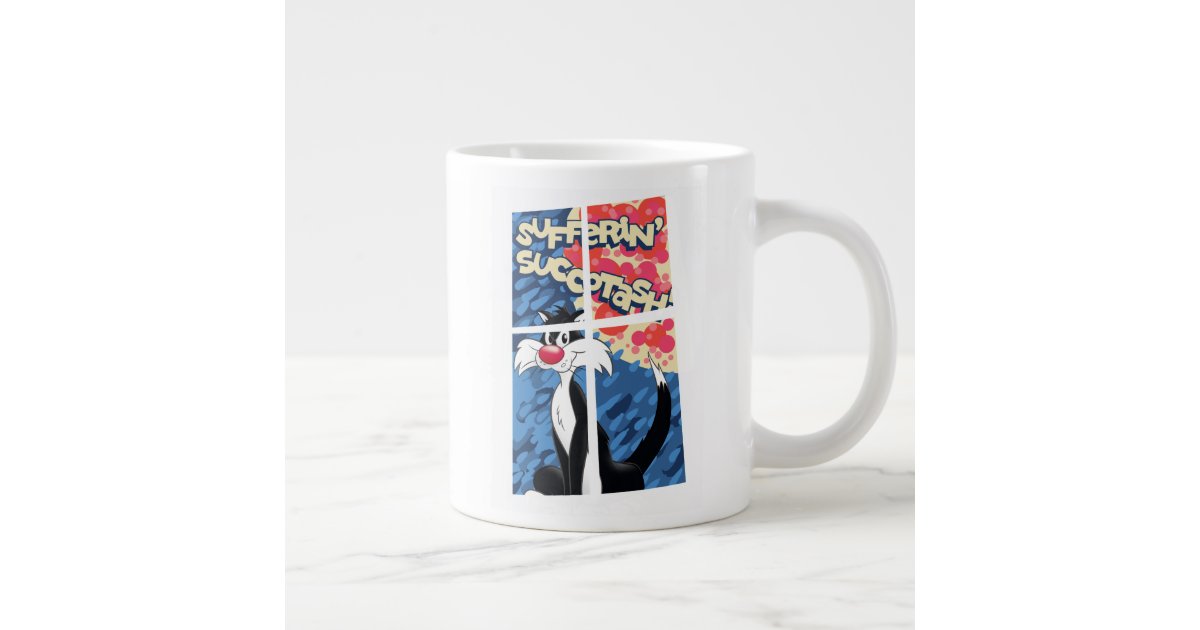 Sufferin Succotash Sylvester Behind Window Giant Coffee Mug Zazzle Com