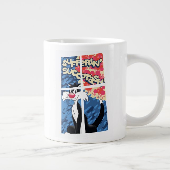 "Sufferin' Succotash" SYLVESTER™ Behind Window Giant Coffee Mug (Right)