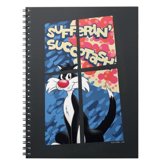 "Sufferin' Succotash" SYLVESTER™ Behind Window Notebook (Front)