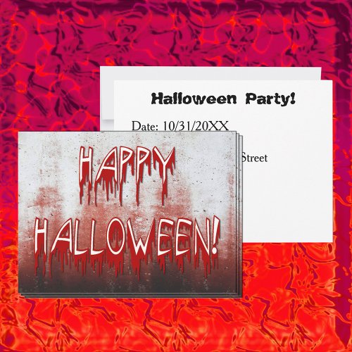 Suffering Happy Halloween Blood Stained Invitation