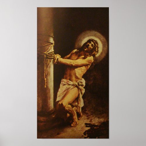 Suffering Servant Jesus Christ Scourged Poster