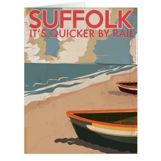 Suffolk England Vintage Travel Poster (Front)