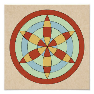 Suffolk Hexafoil (Daisy Wheel) Witch Mark Photo Print