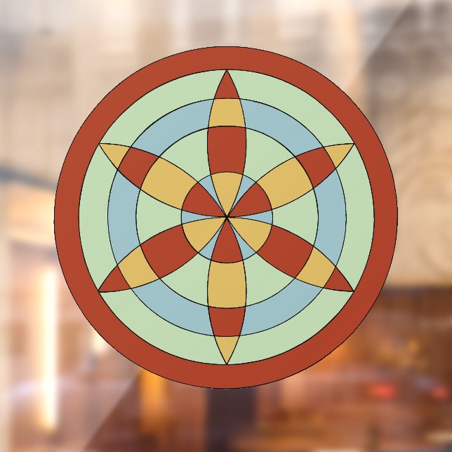 Suffolk Hexafoil (Daisy Wheel) Witch Mark Window Cling (Sheet 2)