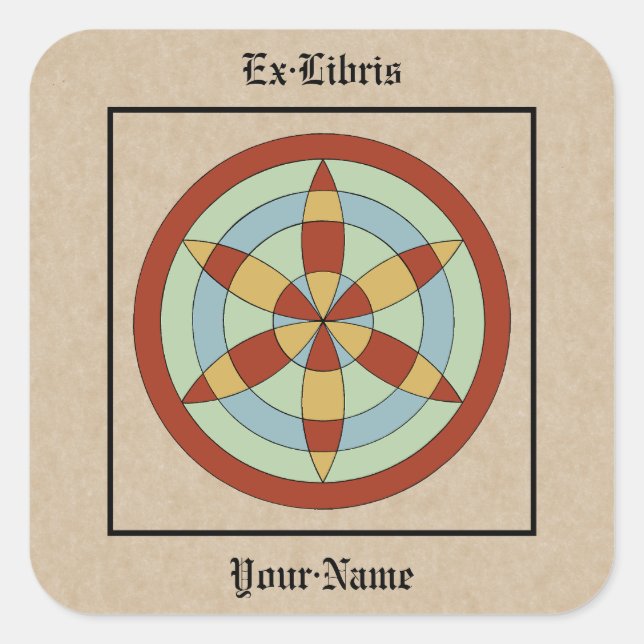 Suffolk Hexafoil Witch Mark Bookplate (Front)