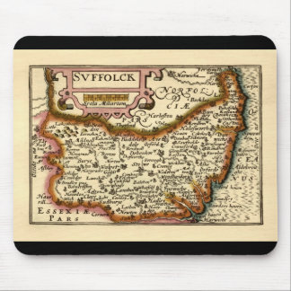 Suffolk (Suffolck) County England Antiquarian Map Mouse Pad