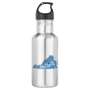 Suffolk Virginia Wood Grain Stainless Steel Water Bottle