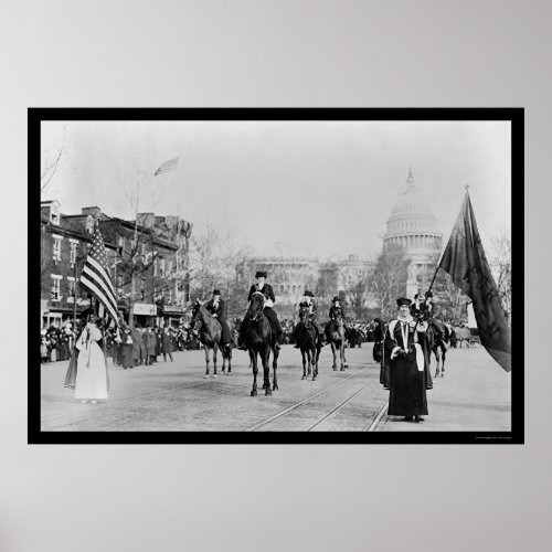 Suffrage Parade Washington DC 1913 Poster