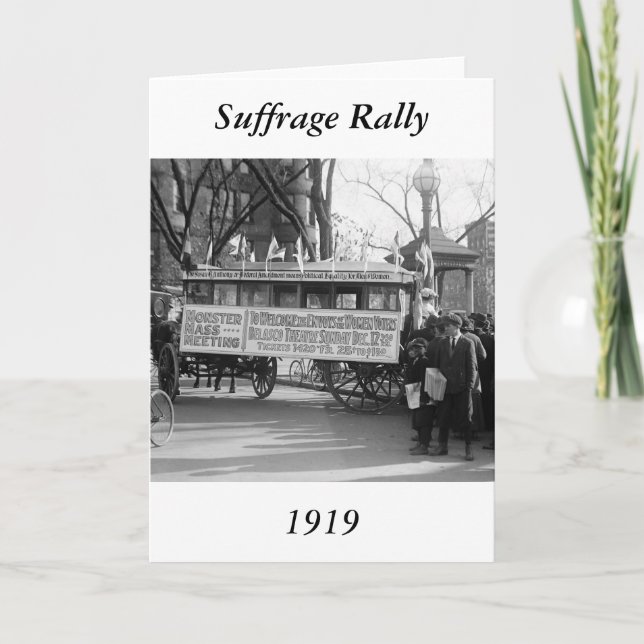 Suffrage Rally, 1919 Card (Front)