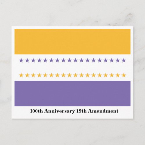 Suffrage Victory Flag Votes for Women 100 yrs Postcard