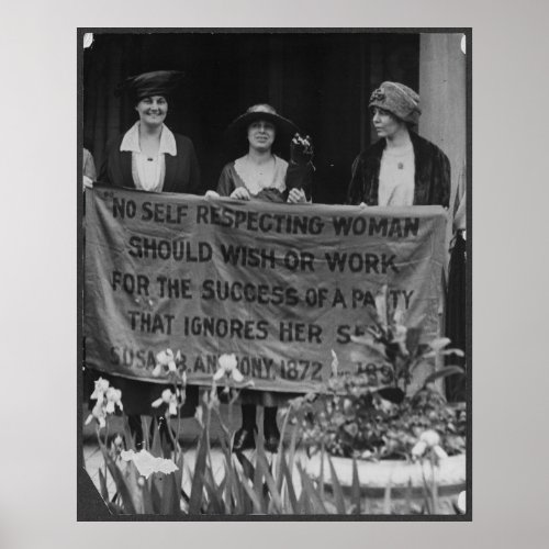 Suffrage Women Protesting for Their Right to Vote Poster
