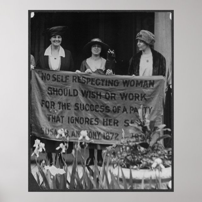 Suffrage Women Protesting for Their Right to Vote Poster (Front)