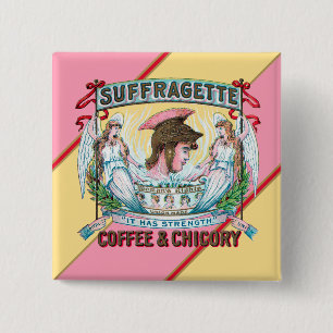 Suffragette Coffee & Chicory Button