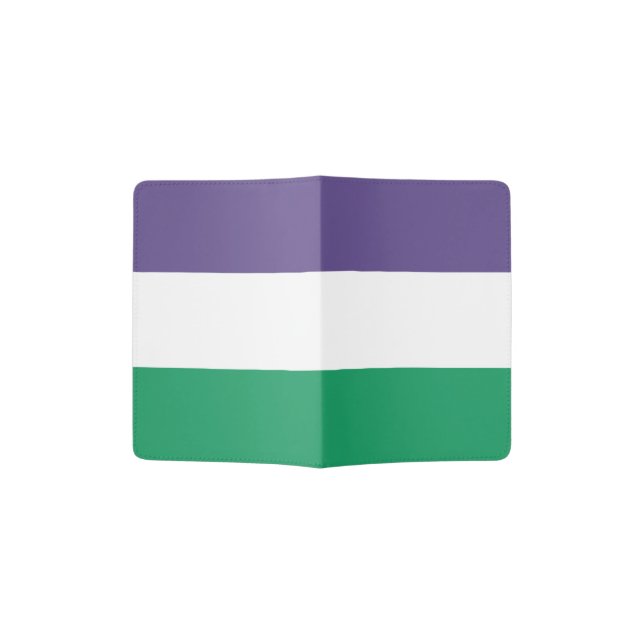 Suffragette Flag Passport Holder (Opened)