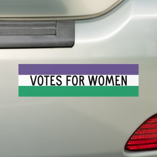 Suffragette Flag Womens Suffrage Votes For Women Bumper Sticker
