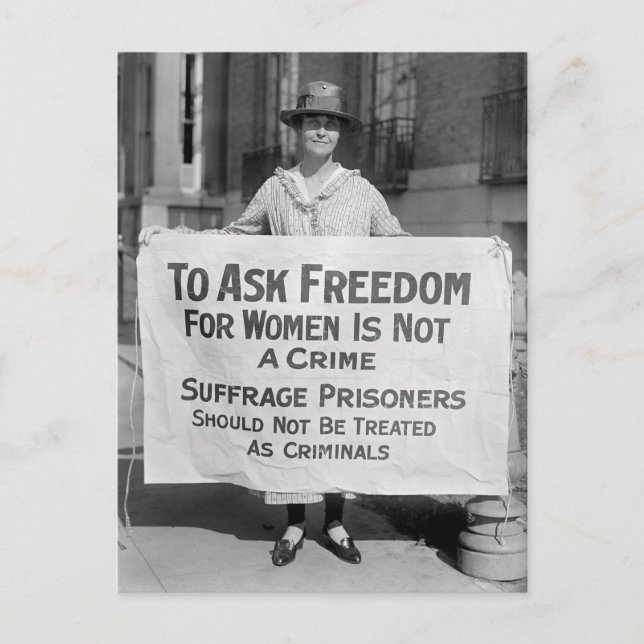 Suffragette for Alice Paul, 1917 Postcard (Front)