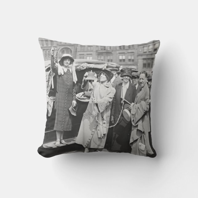 Suffragette Rosalie Jones 1924 Throw Pillow (Front)