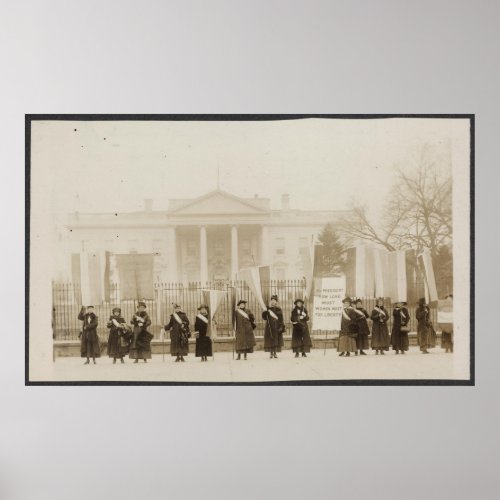 Suffragettes march on Washington Poster