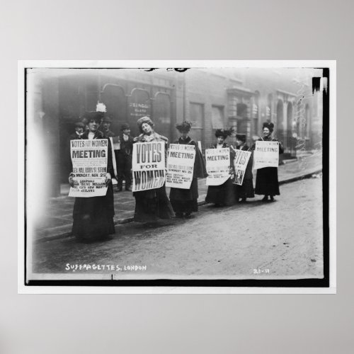 Suffragettes Marching From London Poster