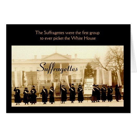 Suffragettes Picket The White House Cards (Front Horizontal)