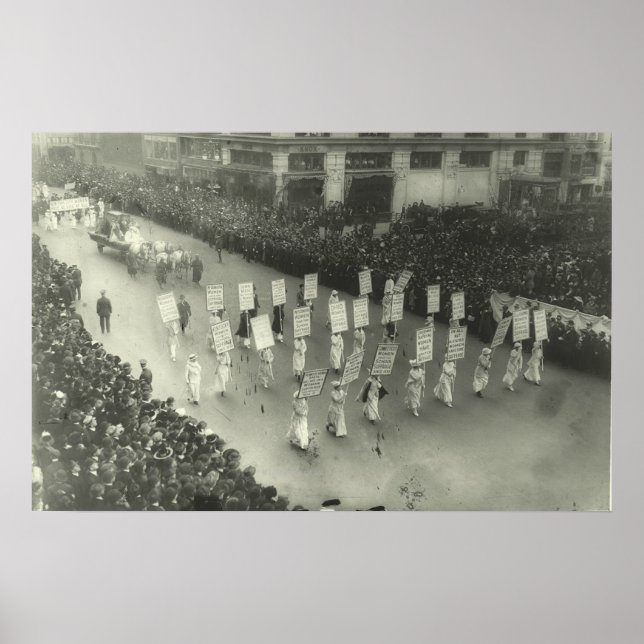 Suffragists Marching in New York City Poster (Front)