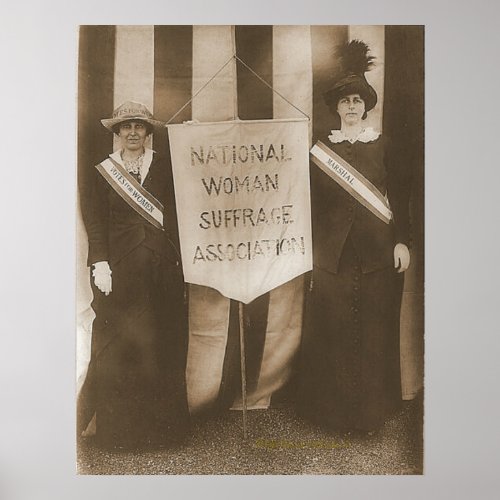 Suffragists Mrs McCormick and Mrs Parker Poster