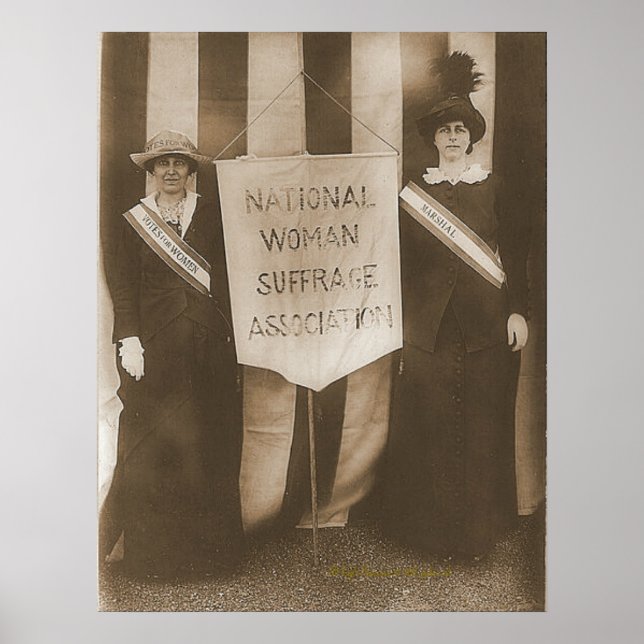 Suffragists Mrs. McCormick and Mrs. Parker Poster (Front)