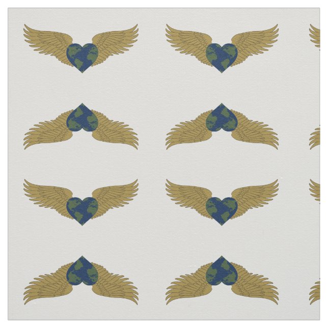 Sufi Heart with Wings fabric (Swatch)