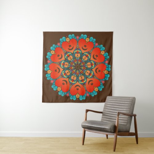 Sufi winged heart infinite love wall tapestry