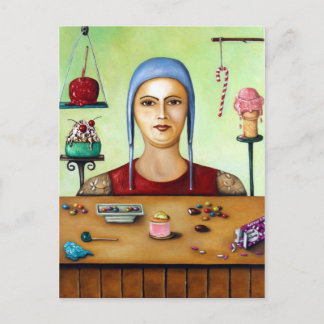 Sugar addict postcard