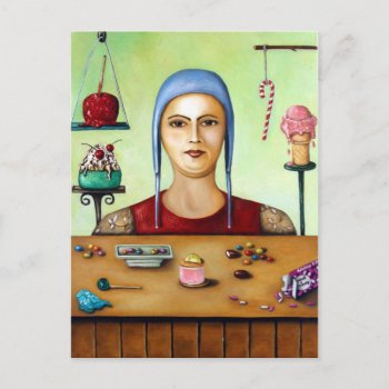 Sugar Addict Postcard by paintingmaniac at Zazzle