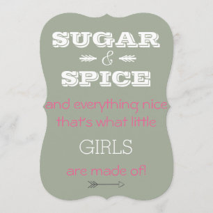 Sugar and Spice and Everything Nice Invitation